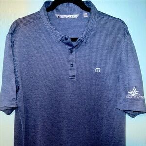 Travis Mathew Polo Shirt Mens L Gray Short Sleeve Golf Comfort Business Casual